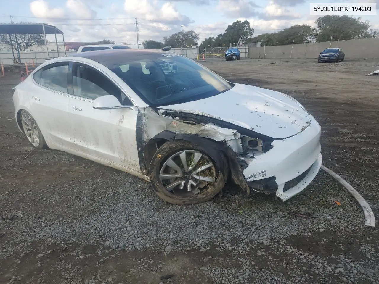 2019 Tesla Model 3 VIN: 5YJ3E1EB1KF194203 Lot: 43067465