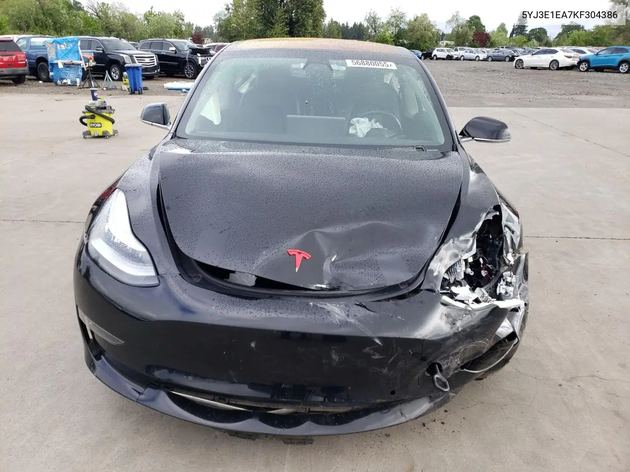 2019 Tesla Model 3 VIN: 5YJ3E1EA7KF304386 Lot: 56880055