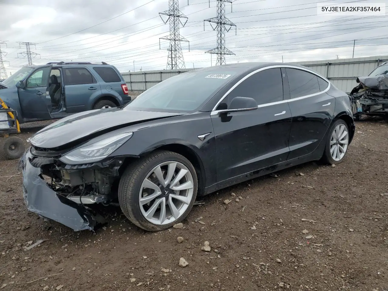 2019 Tesla Model 3 VIN: 5YJ3E1EA2KF357464 Lot: 58739975
