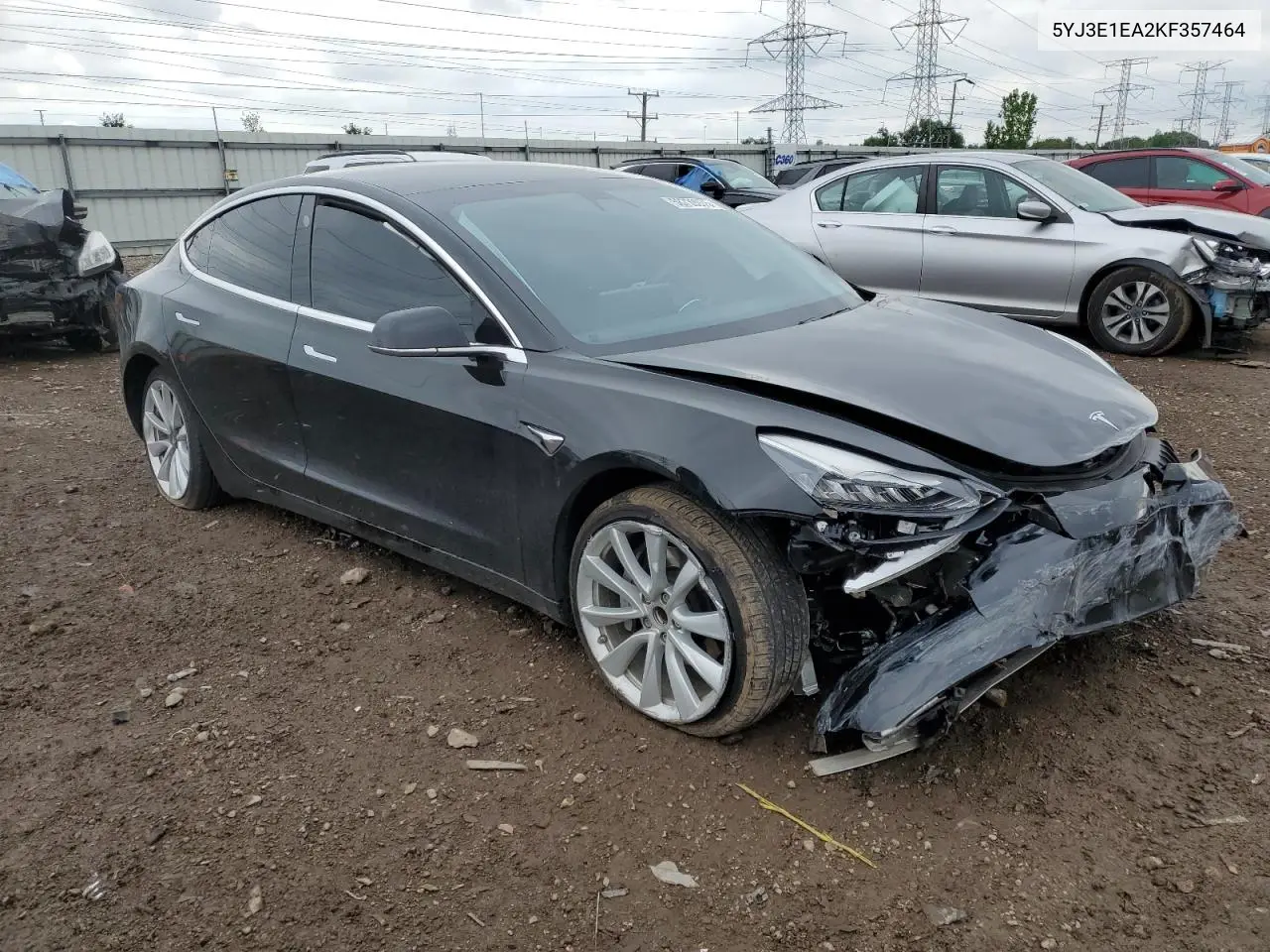 2019 Tesla Model 3 VIN: 5YJ3E1EA2KF357464 Lot: 58739975