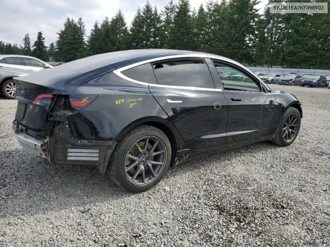 2019 Tesla Model 3 VIN: 5YJ3E1EA7KF398902 Lot: 59399995