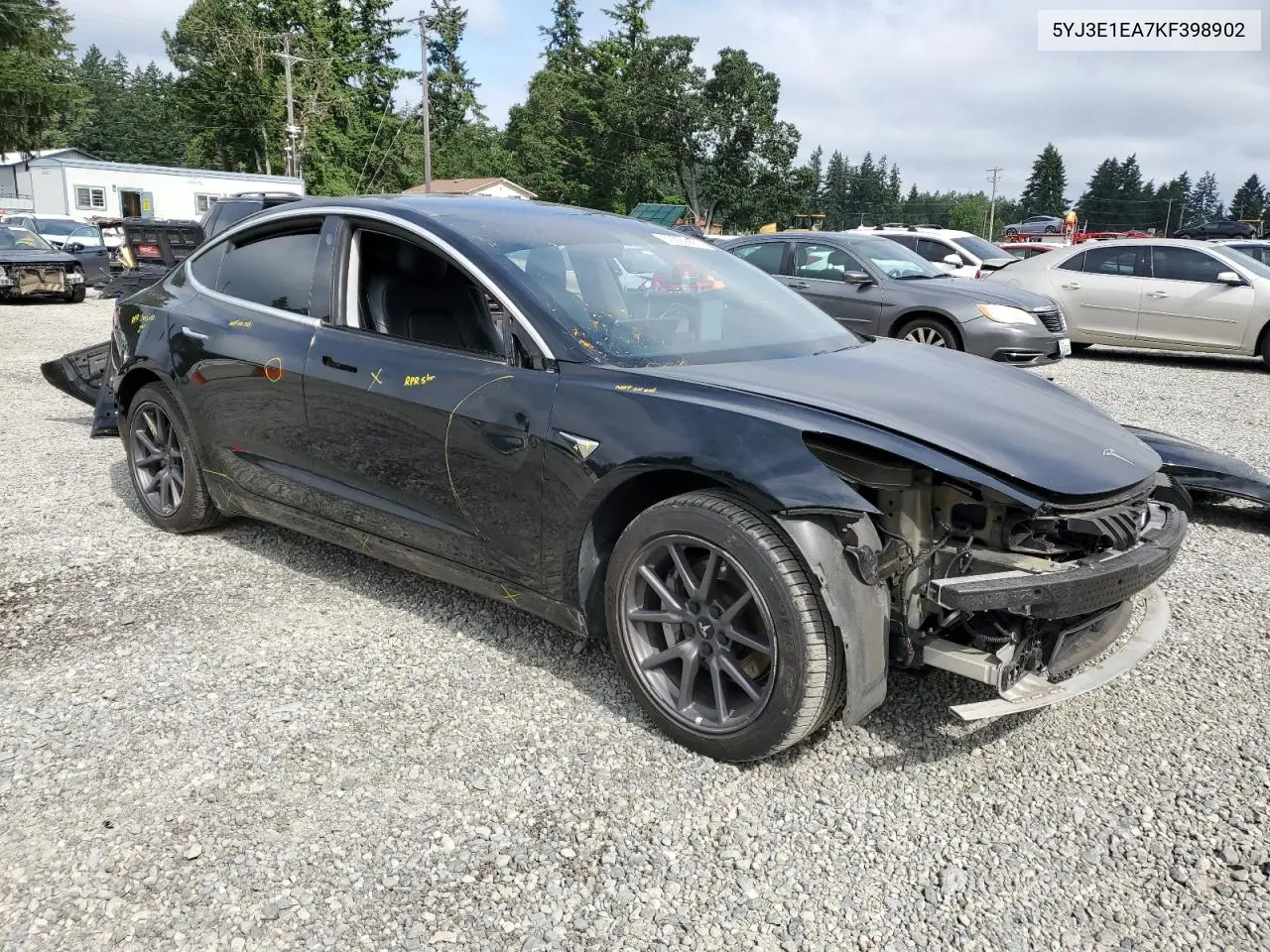 2019 Tesla Model 3 VIN: 5YJ3E1EA7KF398902 Lot: 59399995