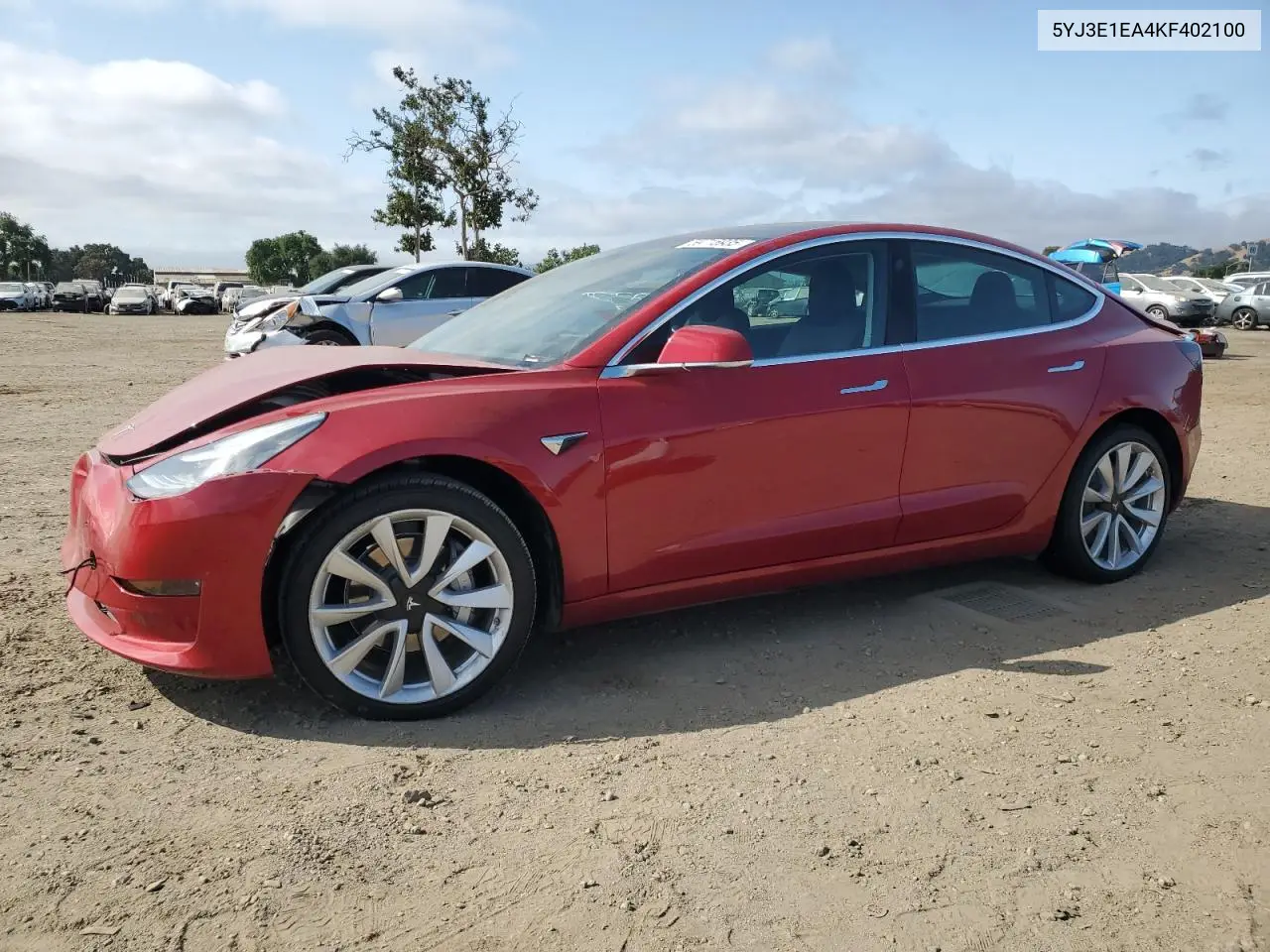 2019 Tesla Model 3 VIN: 5YJ3E1EA4KF402100 Lot: 59715935