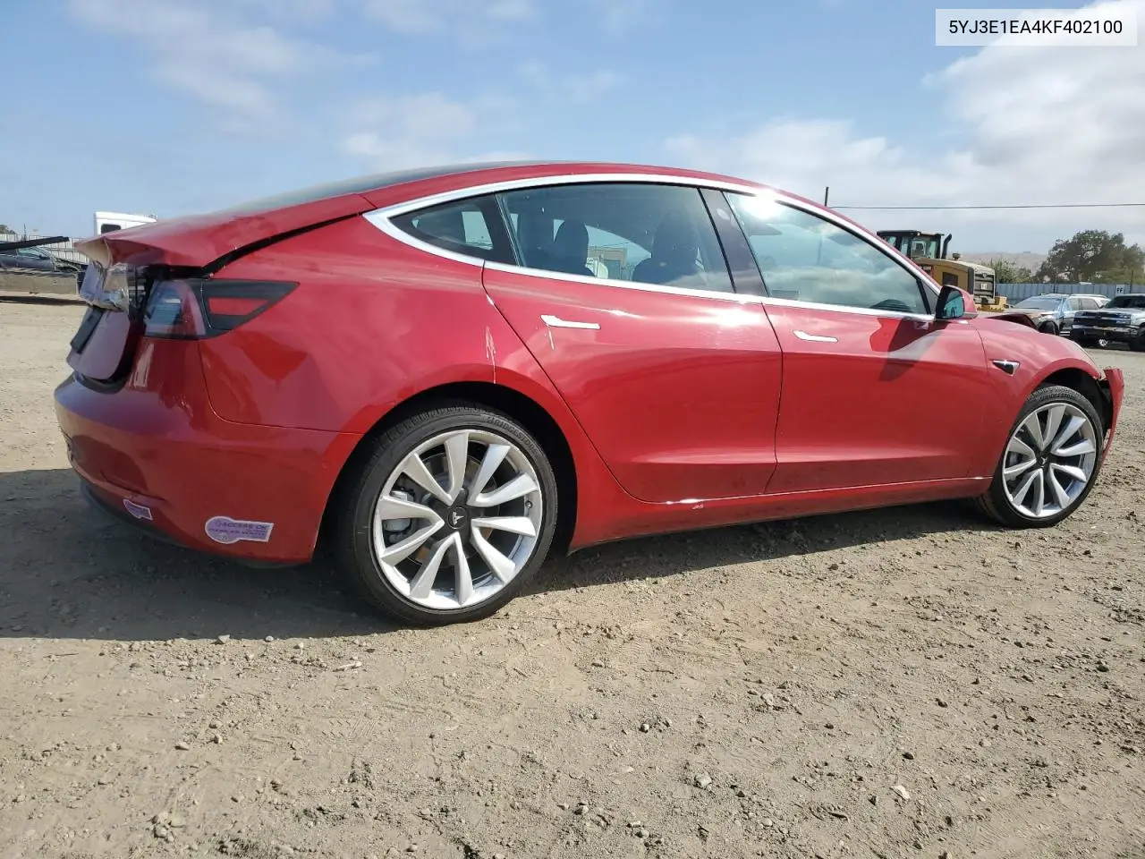 2019 Tesla Model 3 VIN: 5YJ3E1EA4KF402100 Lot: 59715935