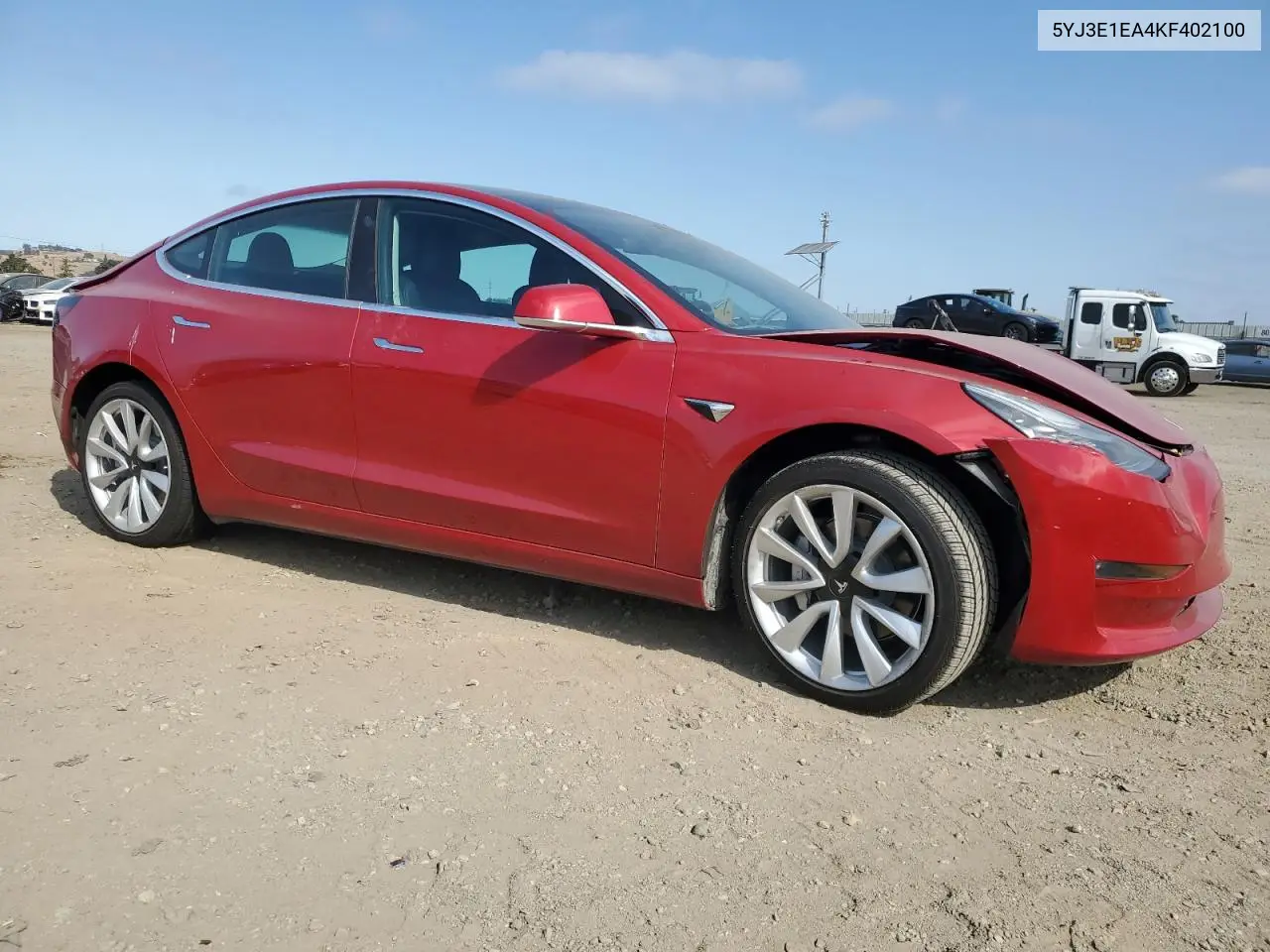 2019 Tesla Model 3 VIN: 5YJ3E1EA4KF402100 Lot: 59715935