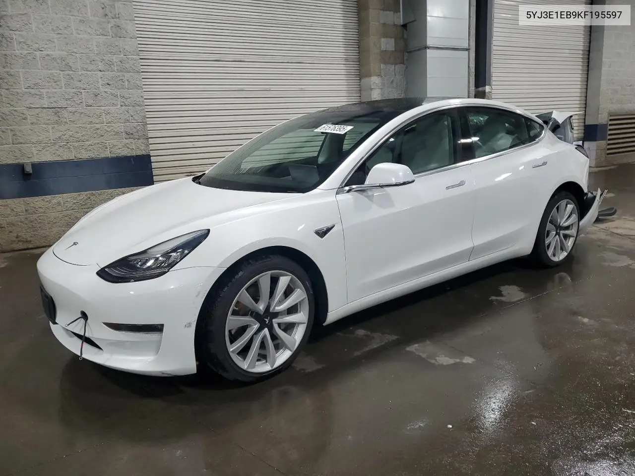 2019 Tesla Model 3 VIN: 5YJ3E1EB9KF195597 Lot: 61576395