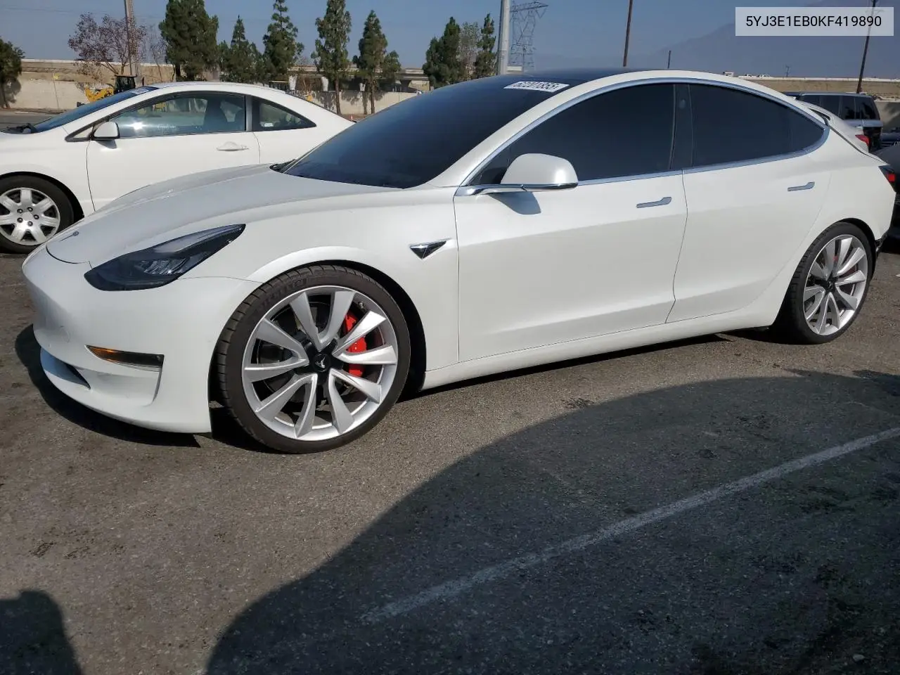2019 Tesla Model 3 VIN: 5YJ3E1EB0KF419890 Lot: 62201855