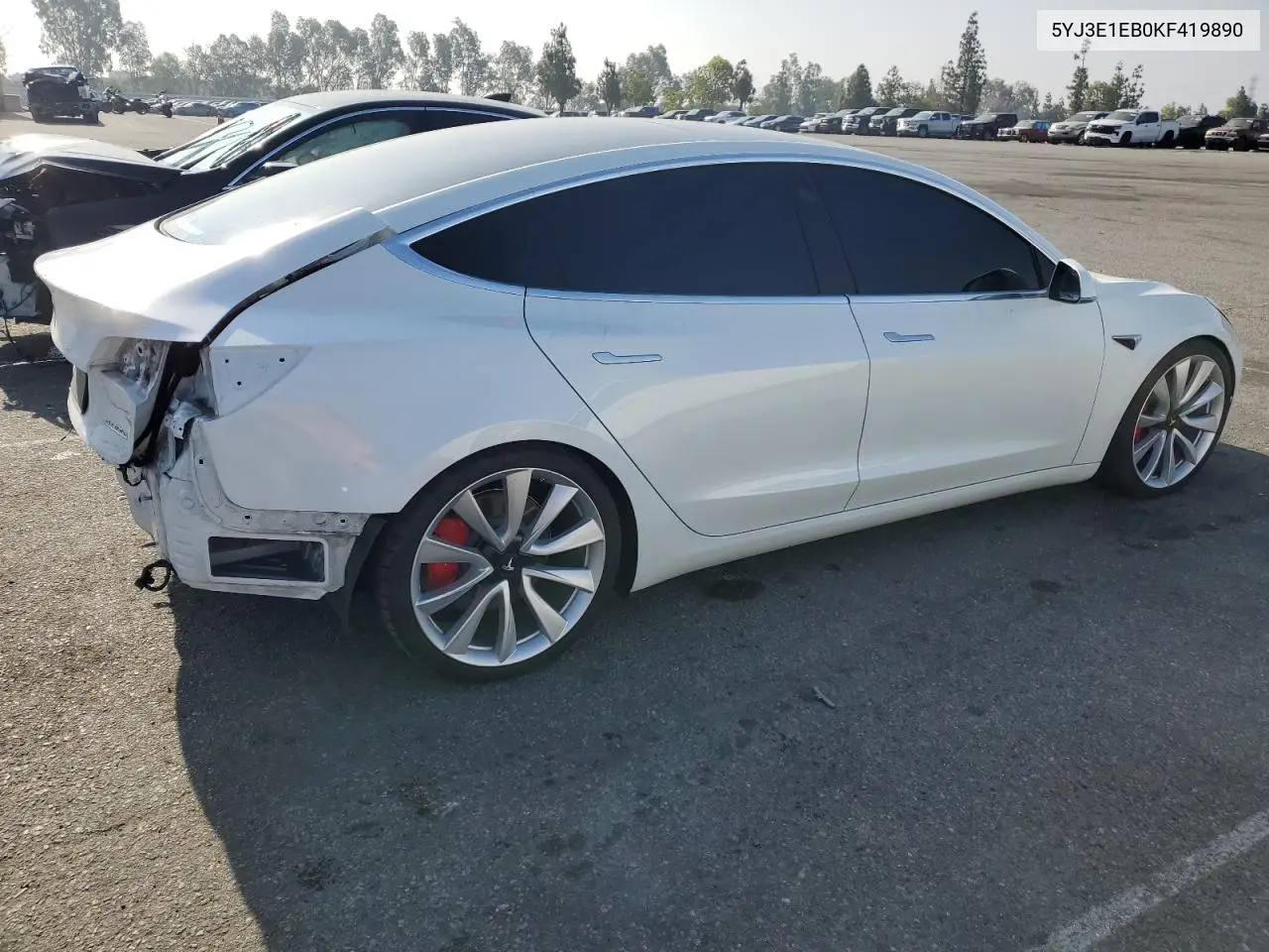 2019 Tesla Model 3 VIN: 5YJ3E1EB0KF419890 Lot: 62201855