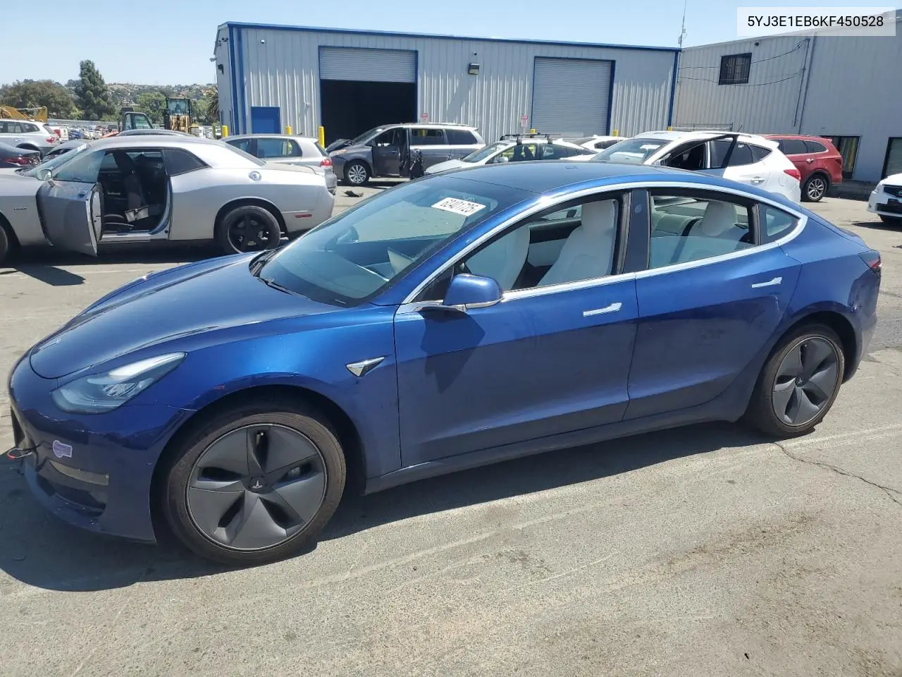 2019 Tesla Model 3 VIN: 5YJ3E1EB6KF450528 Lot: 62401725