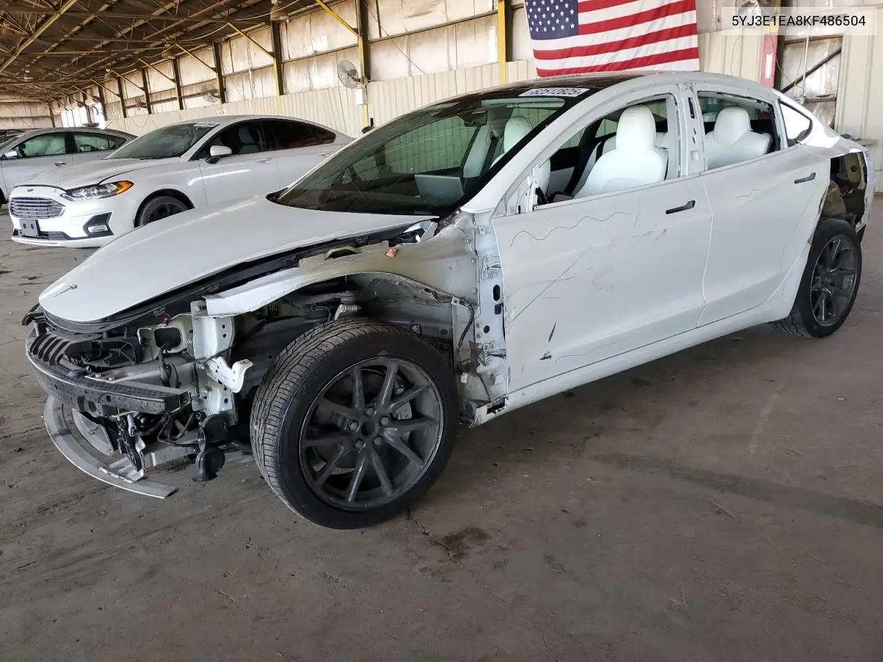 2019 Tesla Model 3 VIN: 5YJ3E1EA8KF486504 Lot: 62512825