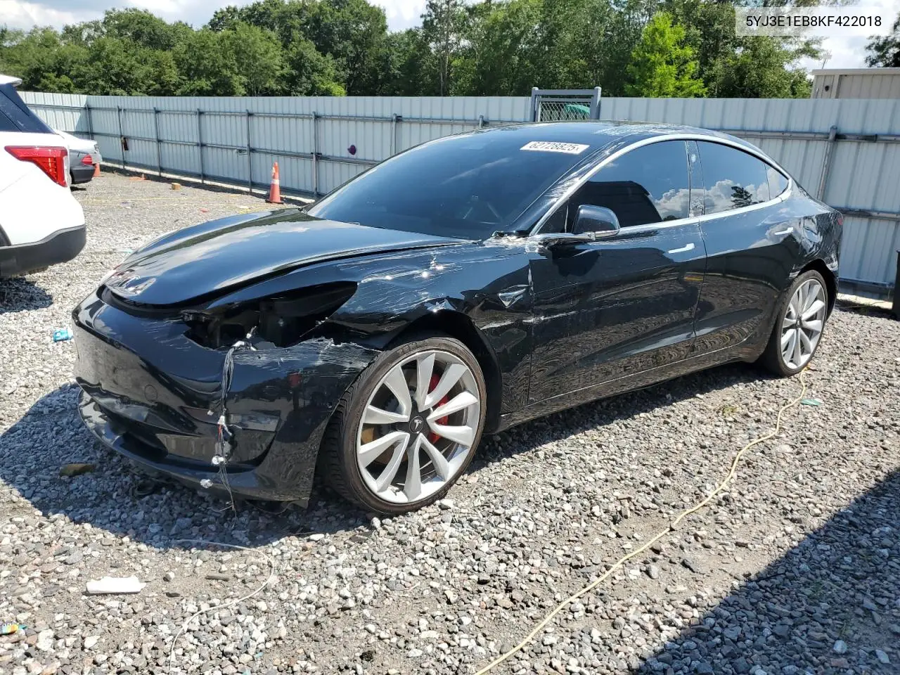 2019 Tesla Model 3 VIN: 5YJ3E1EB8KF422018 Lot: 62728825