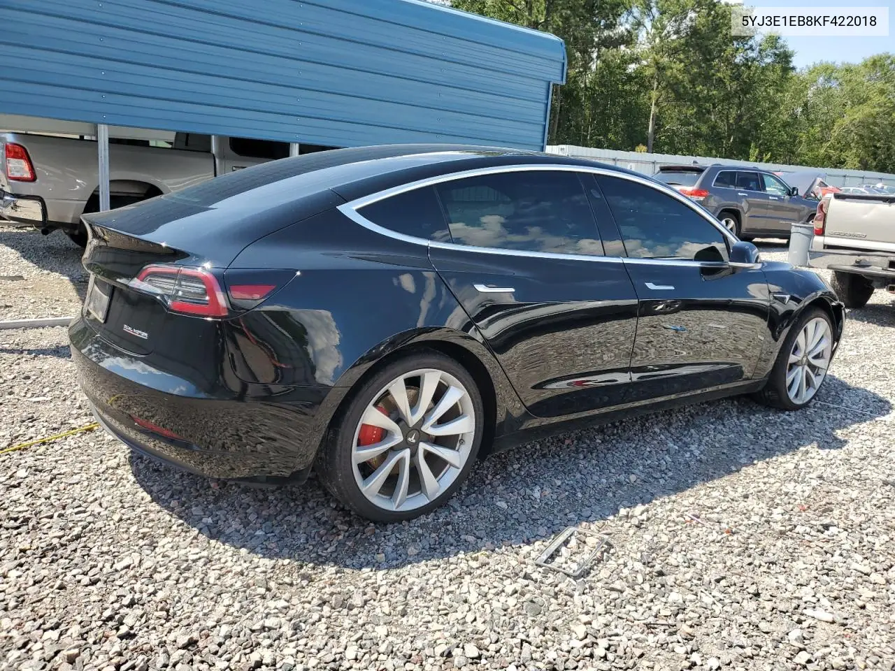 2019 Tesla Model 3 VIN: 5YJ3E1EB8KF422018 Lot: 62728825
