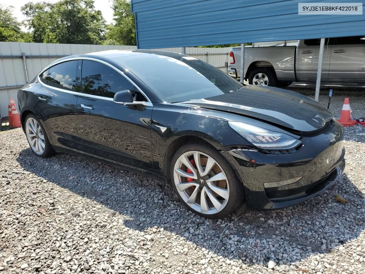 2019 Tesla Model 3 VIN: 5YJ3E1EB8KF422018 Lot: 62728825