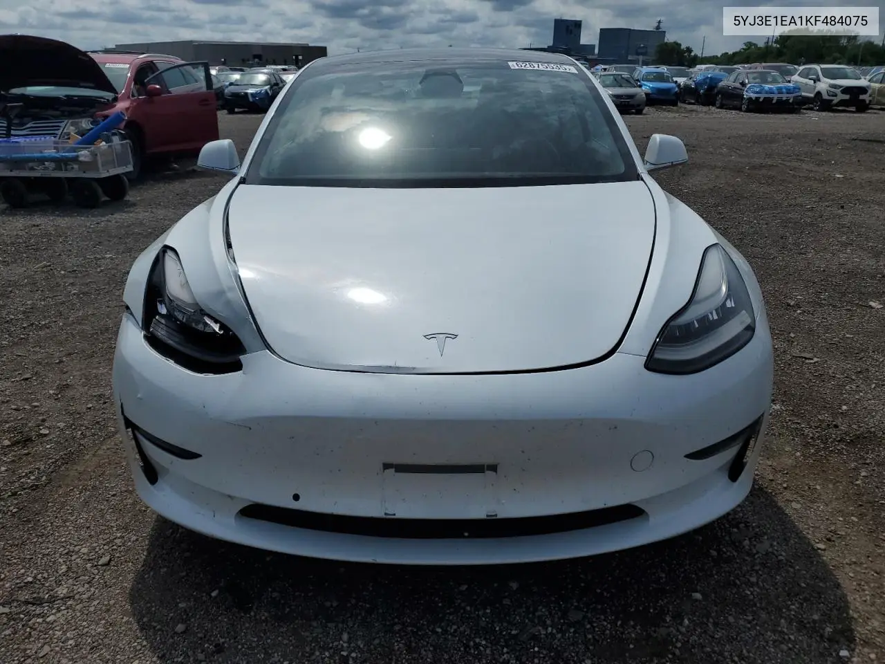 2019 Tesla Model 3 VIN: 5YJ3E1EA1KF484075 Lot: 62875535