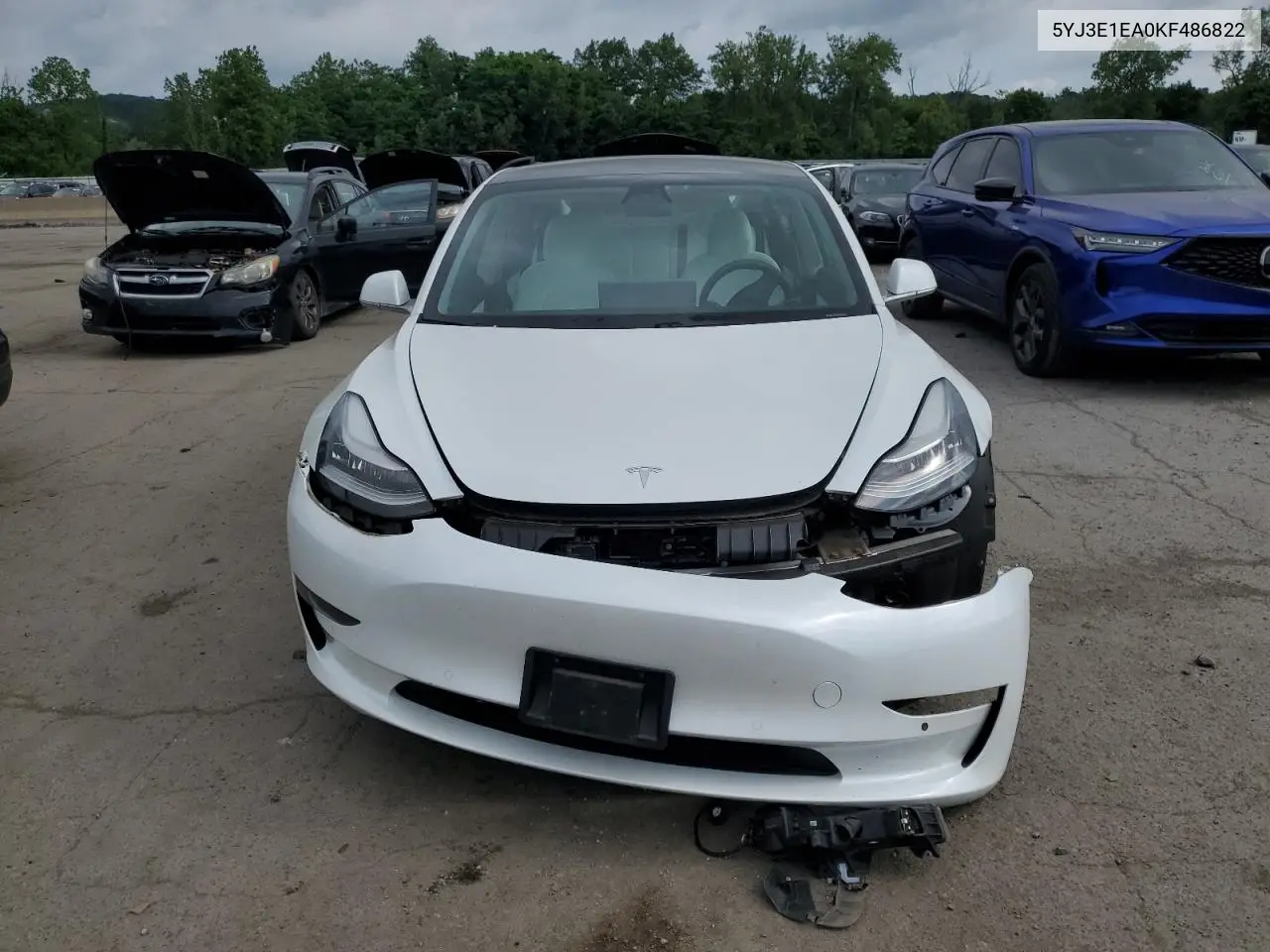 2019 Tesla Model 3 VIN: 5YJ3E1EA0KF486822 Lot: 62932885