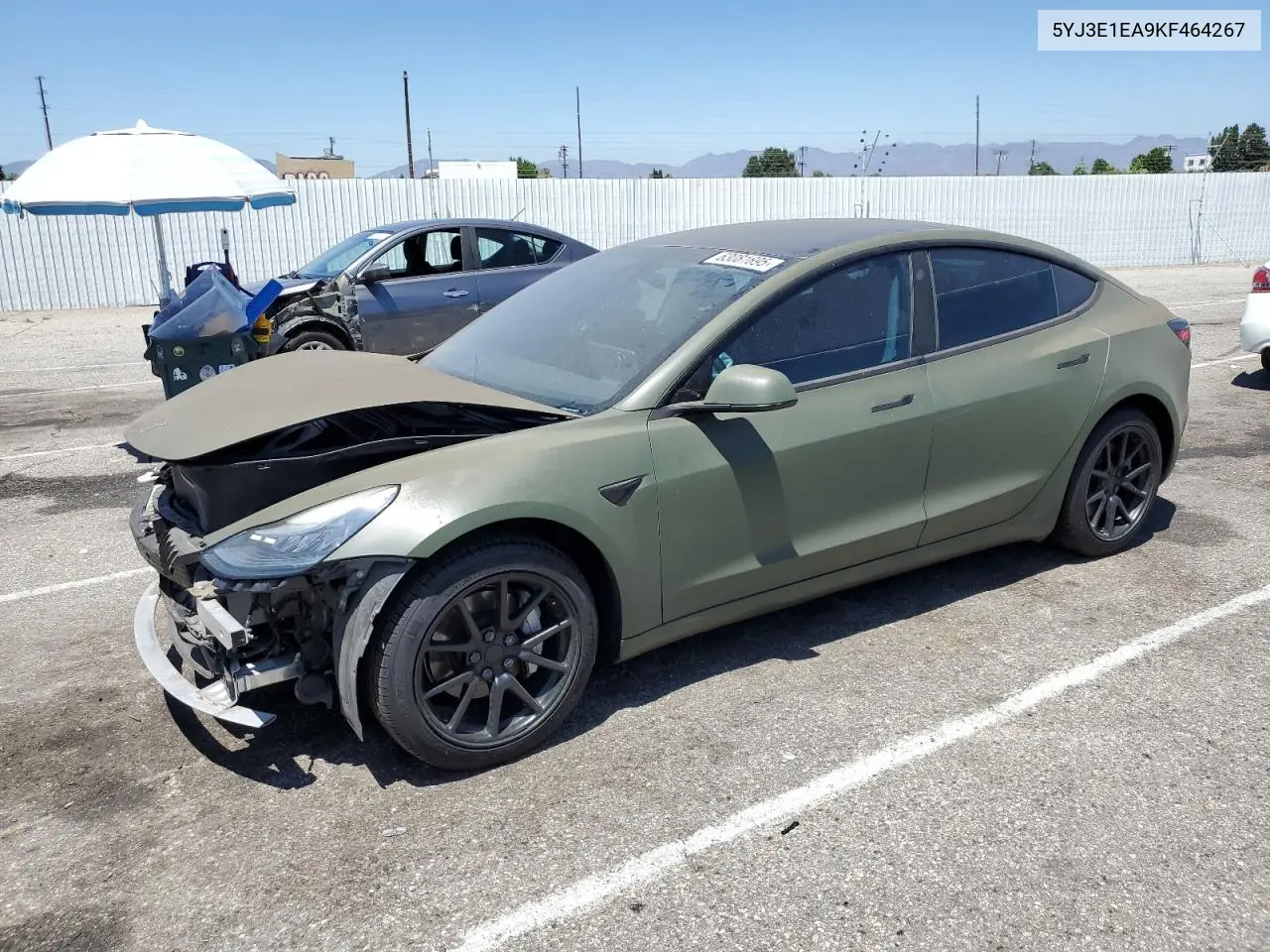 2019 Tesla Model 3 VIN: 5YJ3E1EA9KF464267 Lot: 63081695