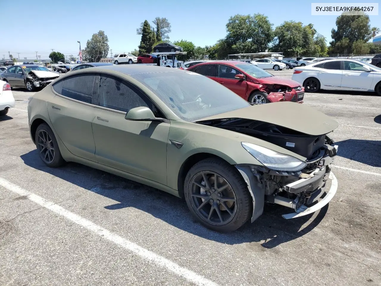 2019 Tesla Model 3 VIN: 5YJ3E1EA9KF464267 Lot: 63081695