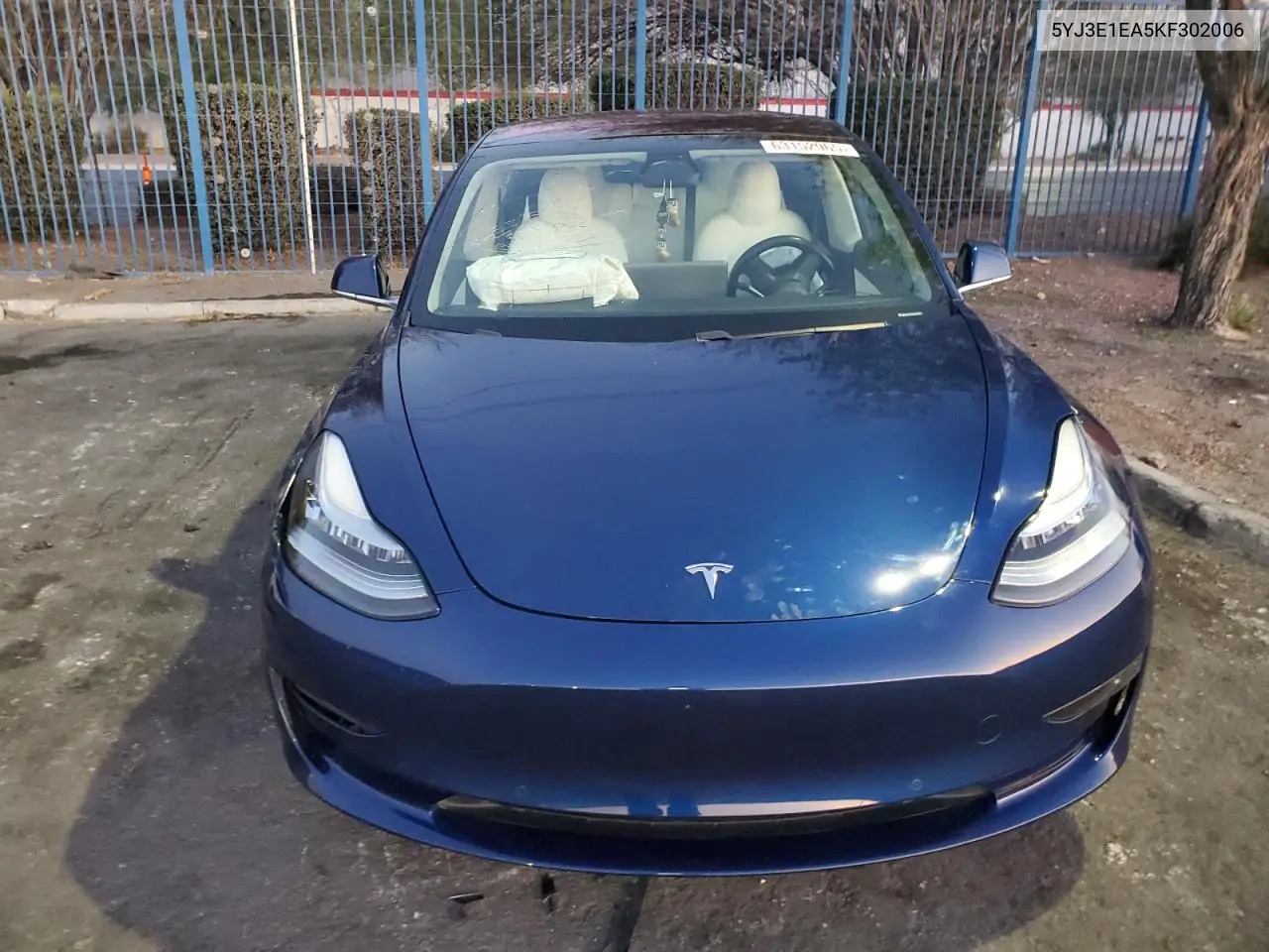 2019 Tesla Model 3 VIN: 5YJ3E1EA5KF302006 Lot: 63152965