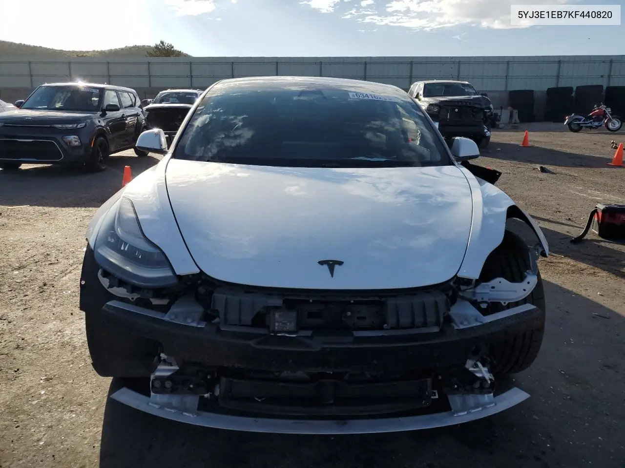 2019 Tesla Model 3 VIN: 5YJ3E1EB7KF440820 Lot: 63416295