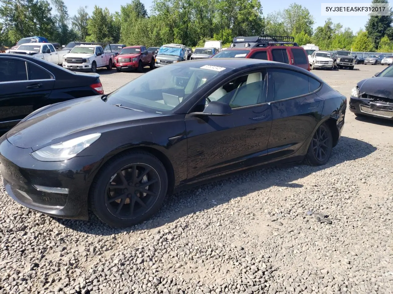 2019 Tesla Model 3 VIN: 5YJ3E1EA5KF312017 Lot: 63524345