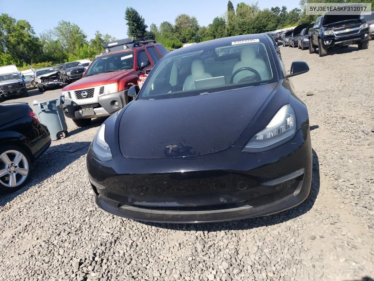 2019 Tesla Model 3 VIN: 5YJ3E1EA5KF312017 Lot: 63524345