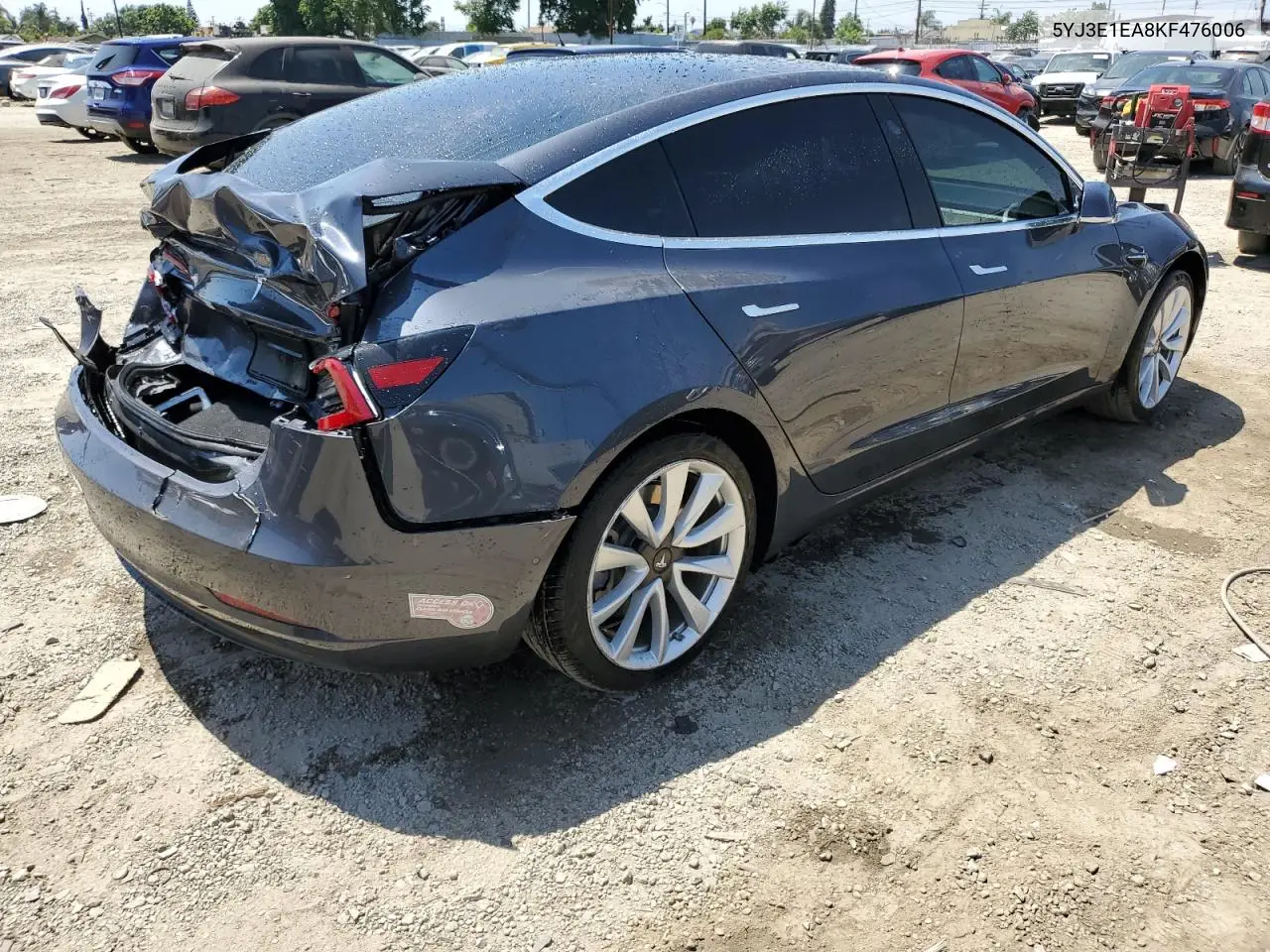 2019 Tesla Model 3 VIN: 5YJ3E1EA8KF476006 Lot: 63709005