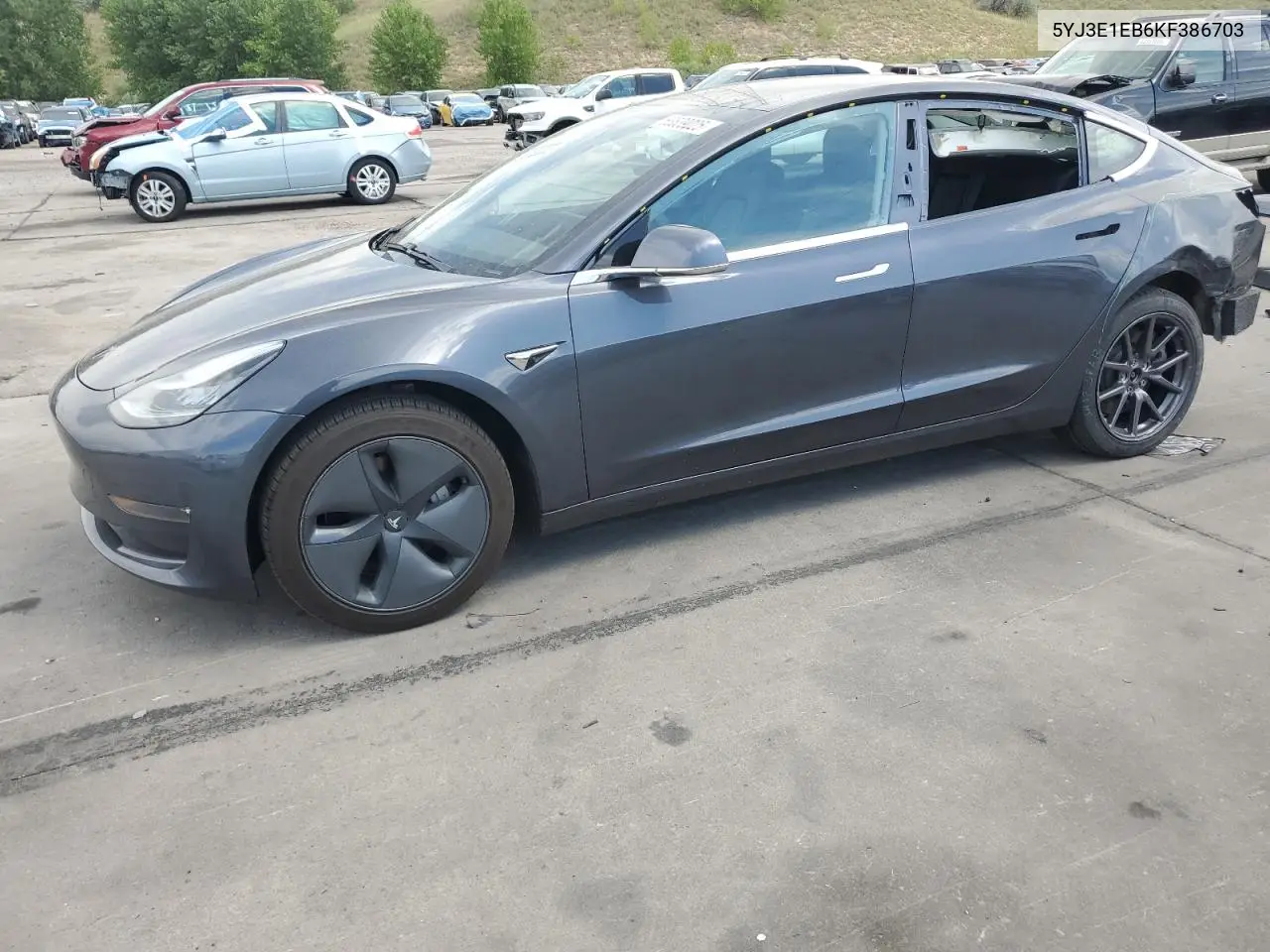 2019 Tesla Model 3 VIN: 5YJ3E1EB6KF386703 Lot: 63839025