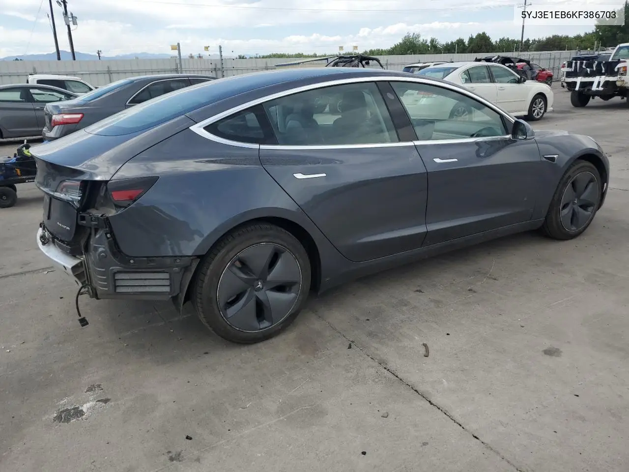 2019 Tesla Model 3 VIN: 5YJ3E1EB6KF386703 Lot: 63839025