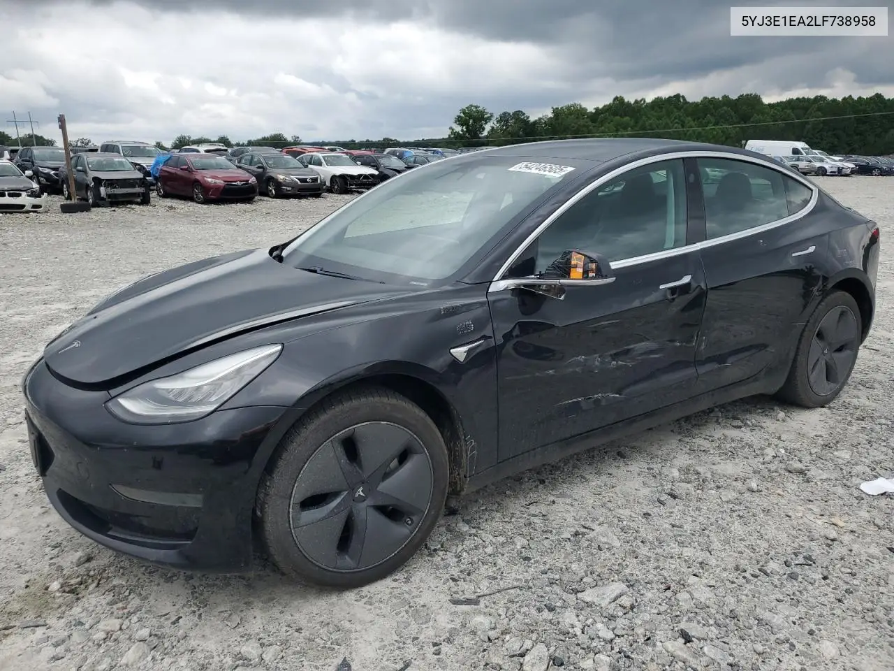 2020 Tesla Model 3 VIN: 5YJ3E1EA2LF738958 Lot: 54246505