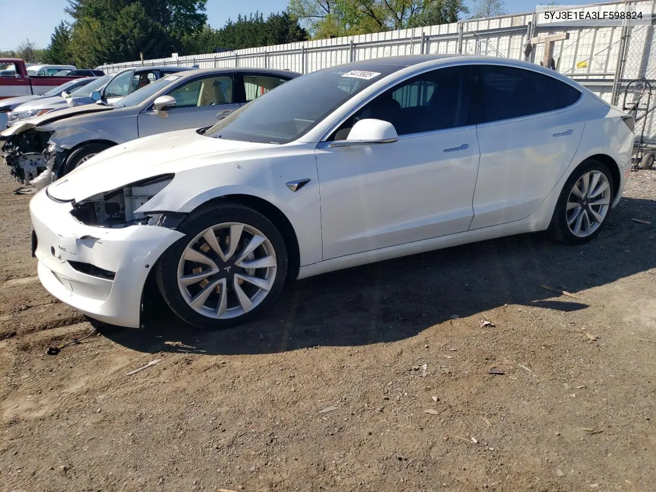 2020 Tesla Model 3 VIN: 5YJ3E1EA3LF598824 Lot: 54479905