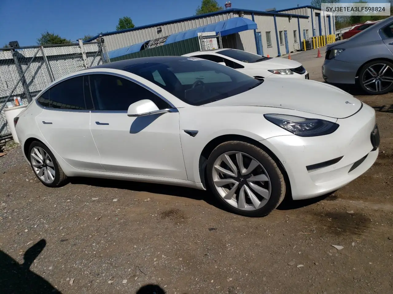 2020 Tesla Model 3 VIN: 5YJ3E1EA3LF598824 Lot: 54479905