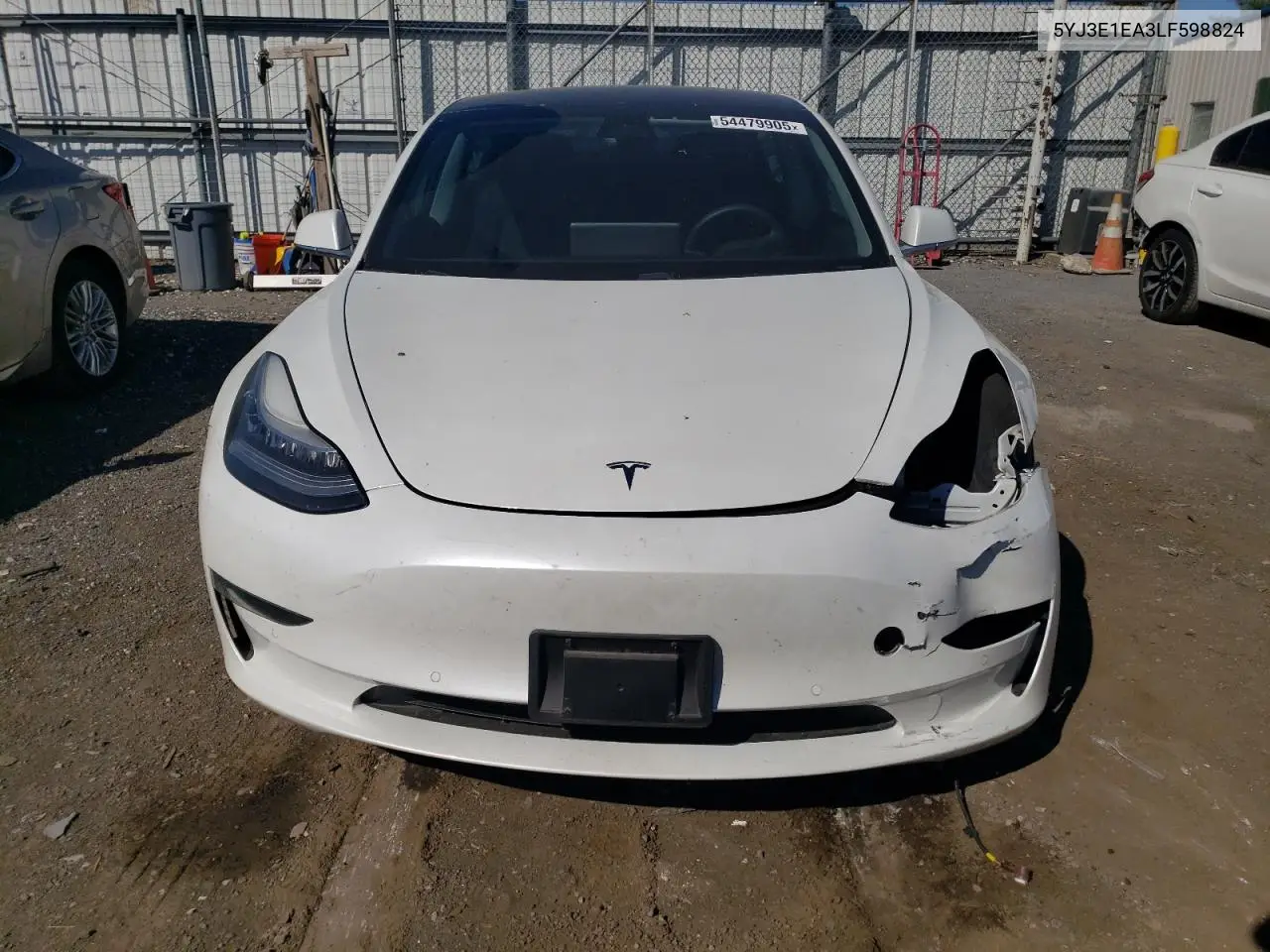 2020 Tesla Model 3 VIN: 5YJ3E1EA3LF598824 Lot: 54479905