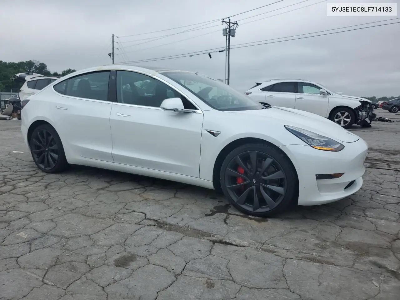2020 Tesla Model 3 VIN: 5YJ3E1EC8LF714133 Lot: 55134505