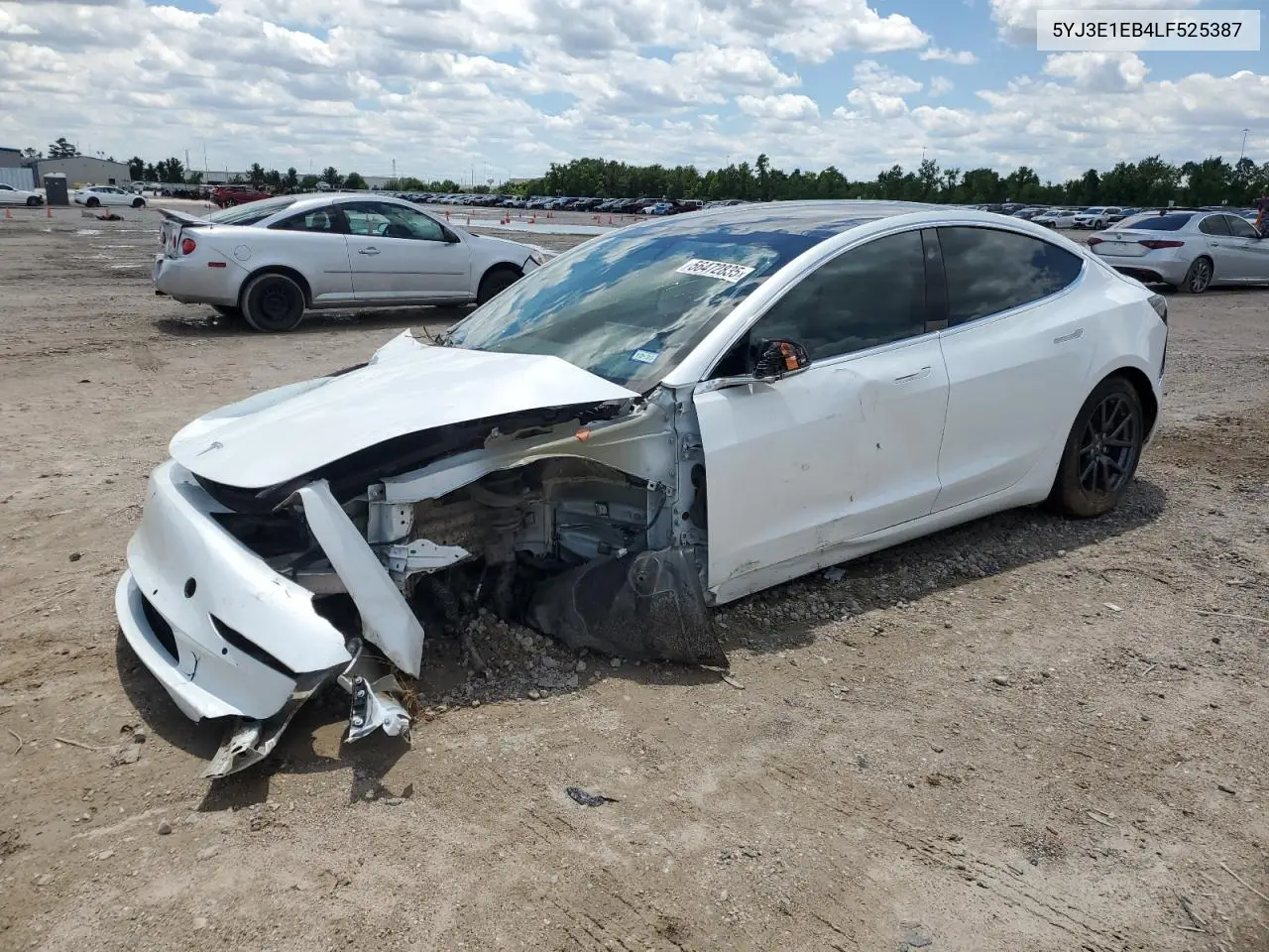2020 Tesla Model 3 VIN: 5YJ3E1EB4LF525387 Lot: 56472835