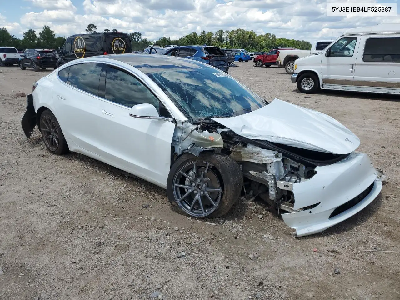 2020 Tesla Model 3 VIN: 5YJ3E1EB4LF525387 Lot: 56472835