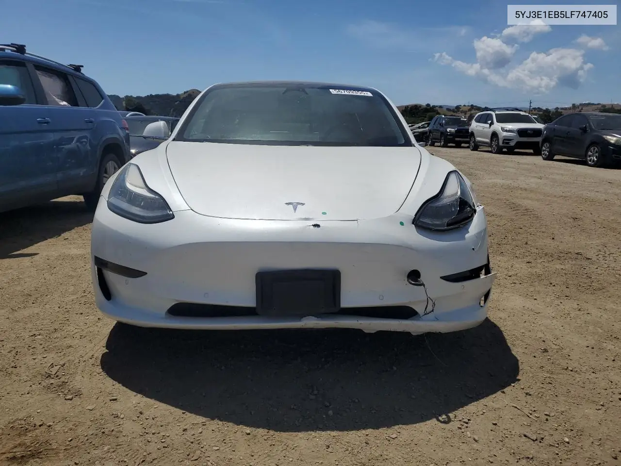 2020 Tesla Model 3 VIN: 5YJ3E1EB5LF747405 Lot: 56709355