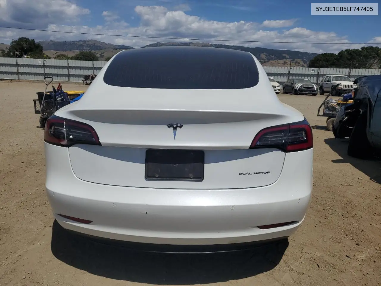 2020 Tesla Model 3 VIN: 5YJ3E1EB5LF747405 Lot: 56709355