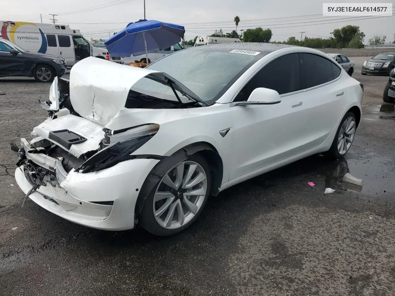 2020 Tesla Model 3 VIN: 5YJ3E1EA6LF614577 Lot: 59564905