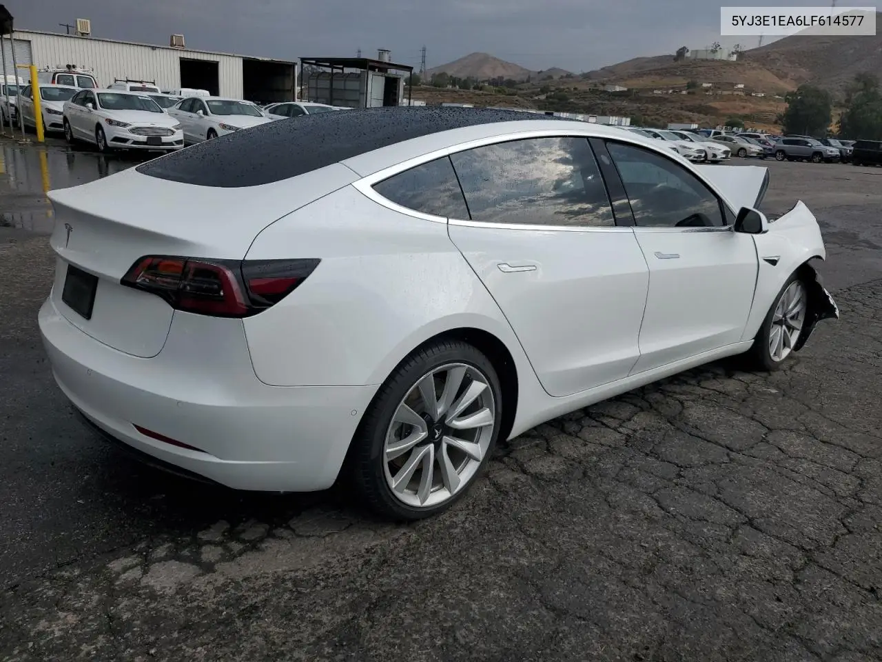 2020 Tesla Model 3 VIN: 5YJ3E1EA6LF614577 Lot: 59564905
