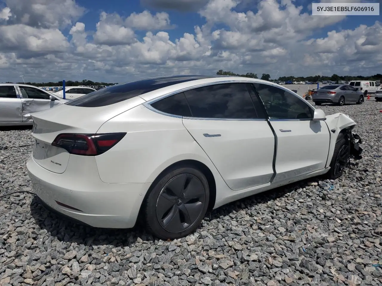 2020 Tesla Model 3 VIN: 5YJ3E1EB5LF606916 Lot: 60221665