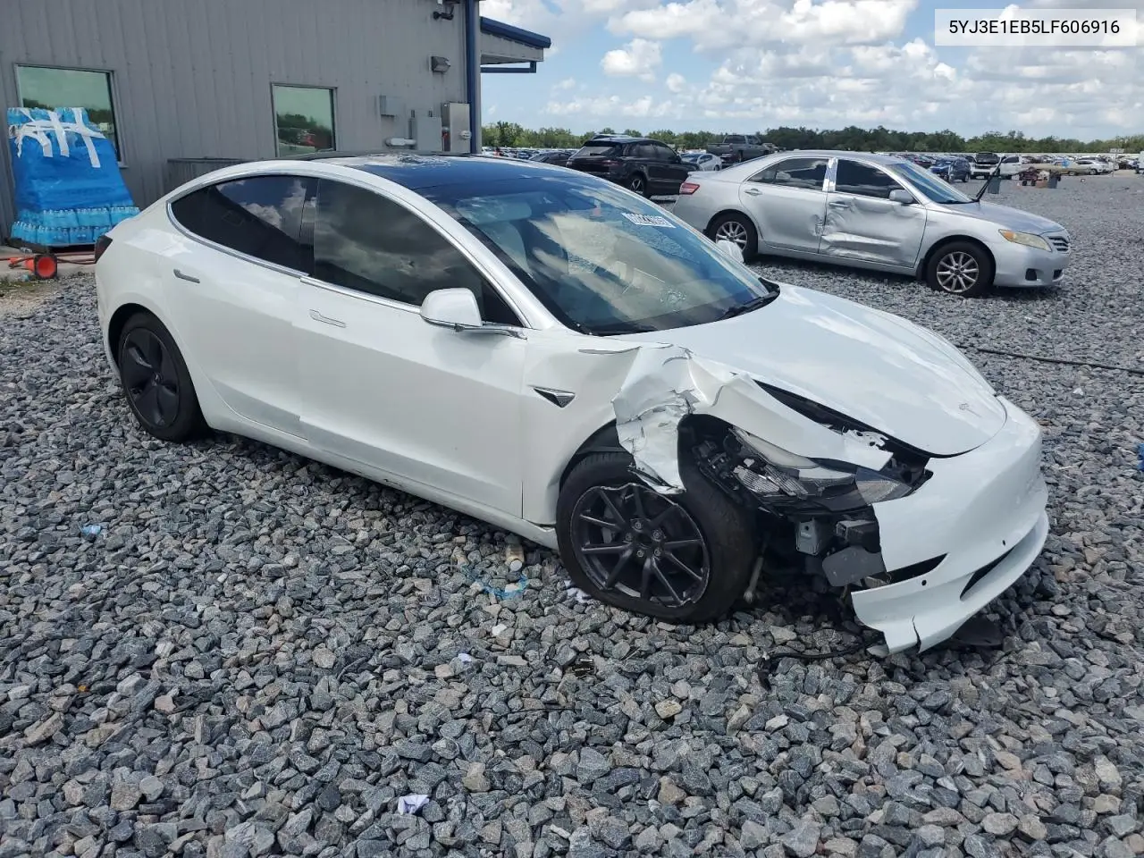 2020 Tesla Model 3 VIN: 5YJ3E1EB5LF606916 Lot: 60221665
