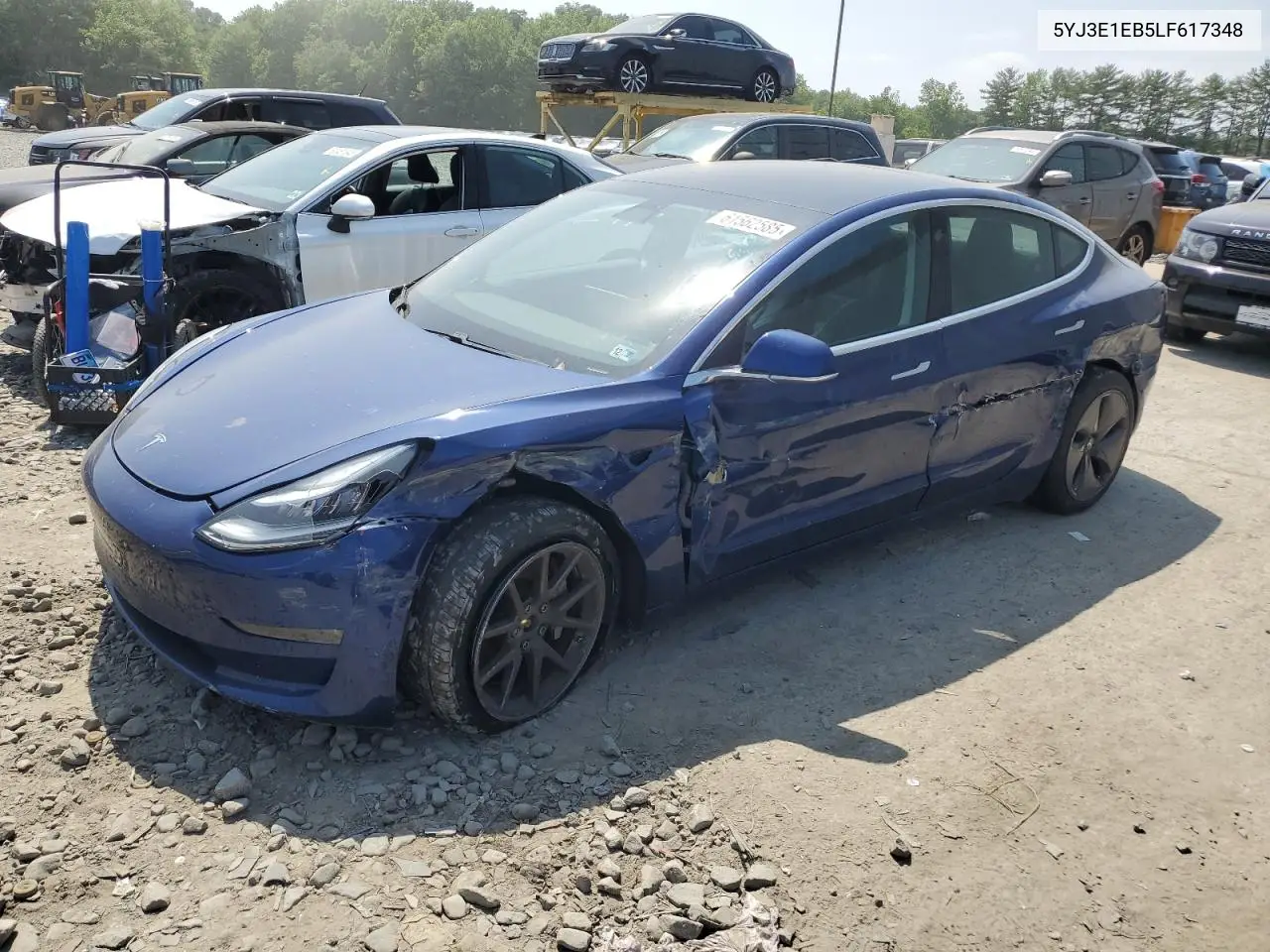 2020 Tesla Model 3 VIN: 5YJ3E1EB5LF617348 Lot: 61562585