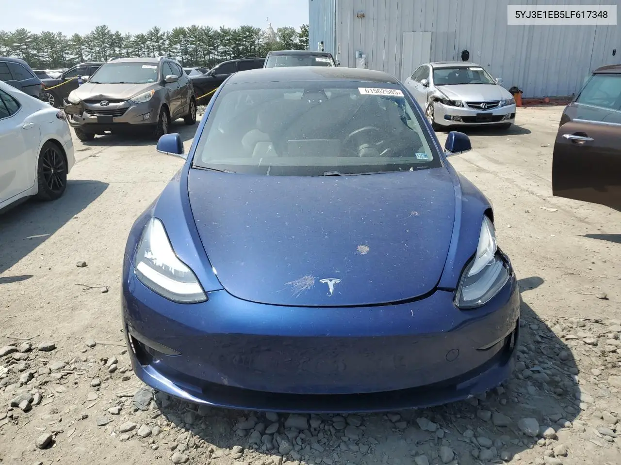 2020 Tesla Model 3 VIN: 5YJ3E1EB5LF617348 Lot: 61562585