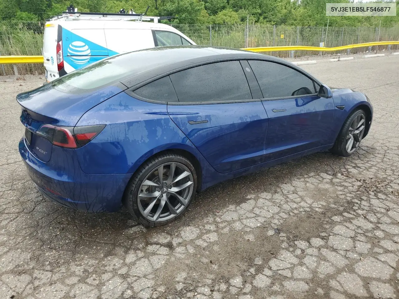 2020 Tesla Model 3 VIN: 5YJ3E1EB5LF546877 Lot: 62176585