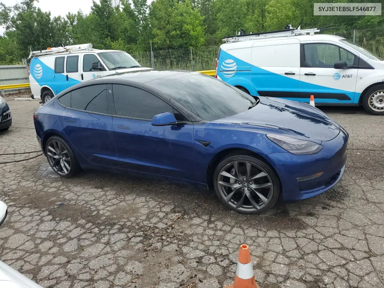 2020 Tesla Model 3 VIN: 5YJ3E1EB5LF546877 Lot: 62176585