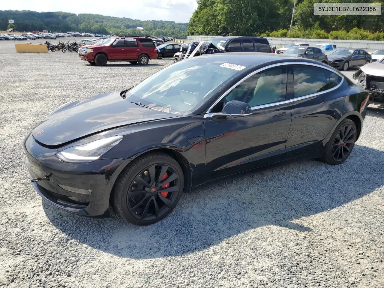 2020 Tesla Model 3 VIN: 5YJ3E1EB7LF622356 Lot: 62598075