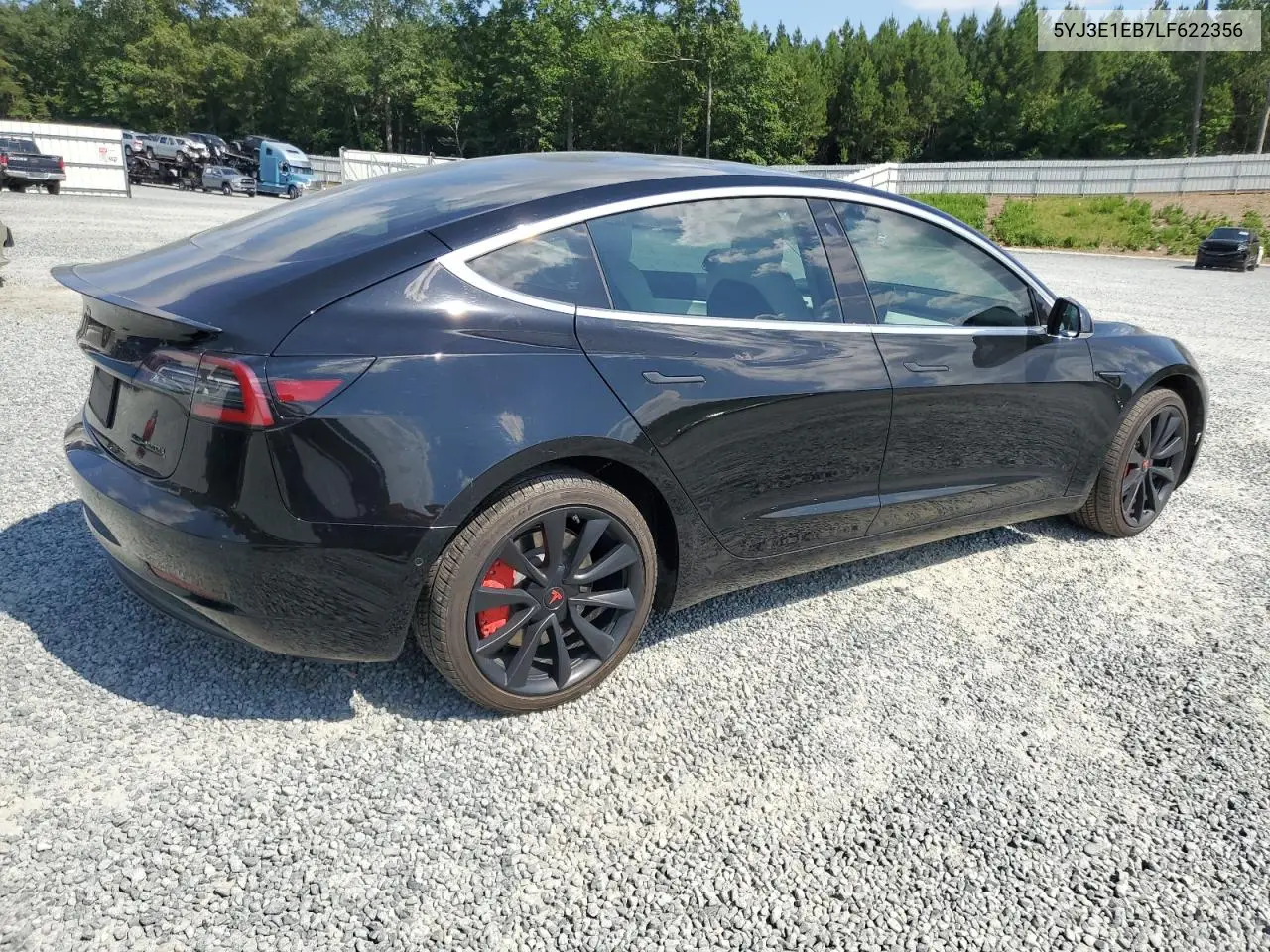 2020 Tesla Model 3 VIN: 5YJ3E1EB7LF622356 Lot: 62598075