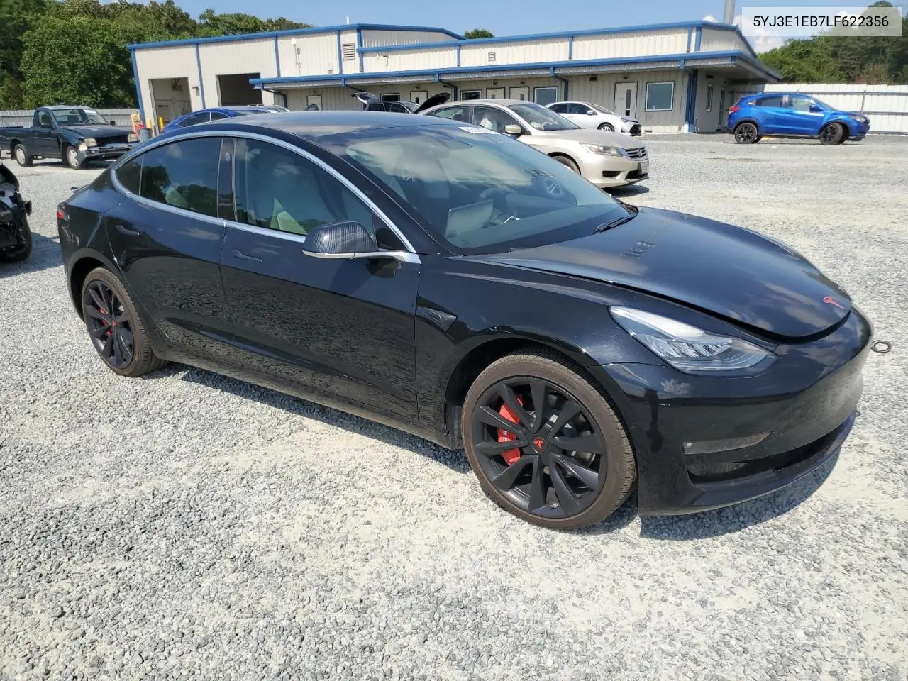 2020 Tesla Model 3 VIN: 5YJ3E1EB7LF622356 Lot: 62598075