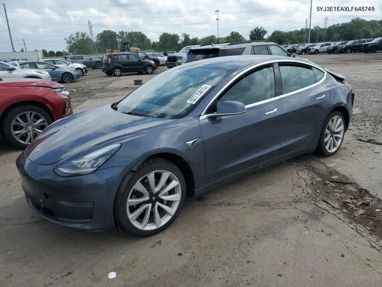 2020 Tesla Model 3 VIN: 5YJ3E1EAXLF645749 Lot: 62715815