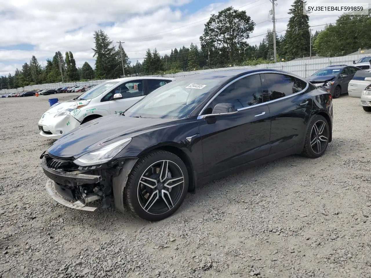 2020 Tesla Model 3 VIN: 5YJ3E1EB4LF599859 Lot: 62944305